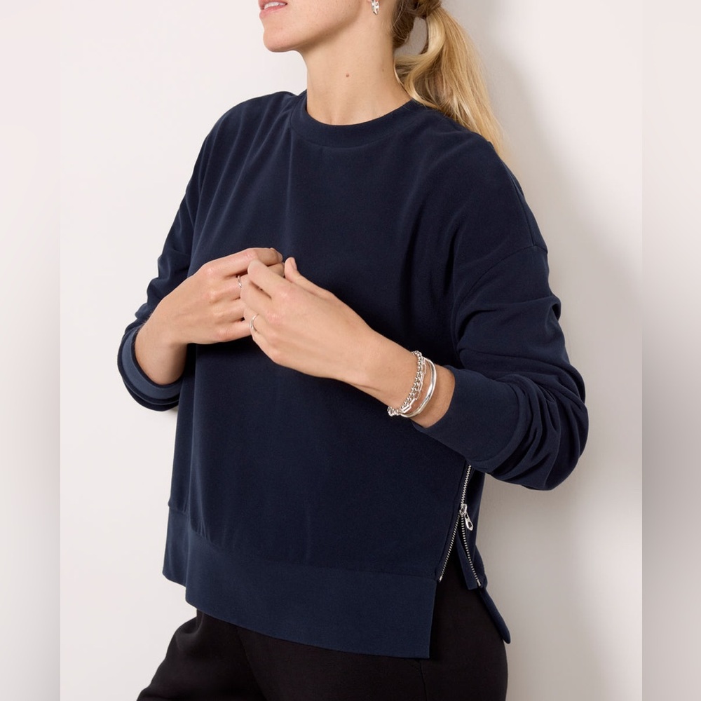 Varley Horton Side Zip Midlayer- Brushed Rub